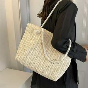 Fashion Straw Casual Bag This Year's Popular Shoulder Handle Tote Tote Bag