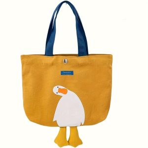 Chic Canvas Tote Bag with Fun Graphics - Perfect for Lunch, Groceries & More - Durable, Reusable Shopping Bag